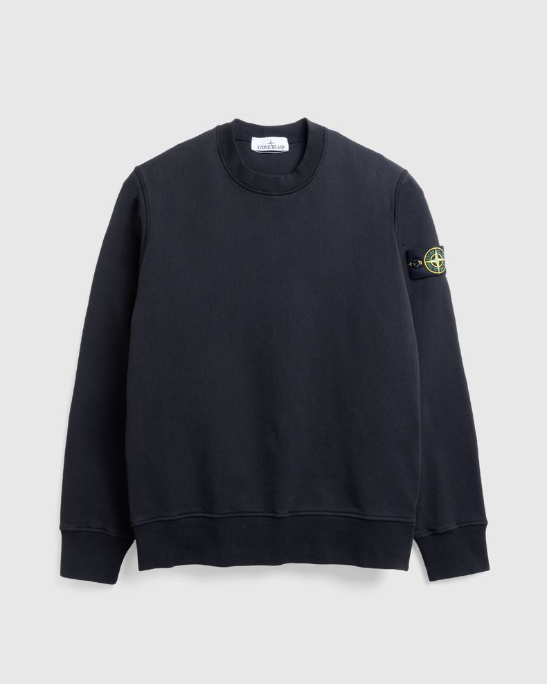 Navy blue stone island hoodie hot sale